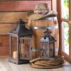 Accent Plus Wood Frame Candle Lantern - 12 inches