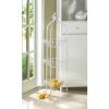 Accent Plus White Three-Tier Wire Basket Stand