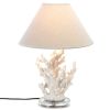 Accent Plus Ivory Coral Table Lamp with Fabric Shade