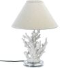 Accent Plus Ivory Coral Table Lamp with Fabric Shade