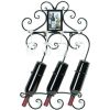 Accent Plus Scrolled Iron Wall-Mounted Wine Rack with Frame