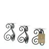 Accent Plus Scrolled Metal Candle Stand Set