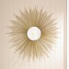 Accent Plus 32-inch Golden Sunburst Wall Mirror