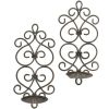 Accent Plus Iron Scrolled Wall Sconce Pair