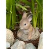 Accent Plus Stone-Look Bunny Garden Sculpture