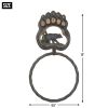 Accent Plus Iron Bear Paw Towel Ring with Cutout