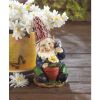 Accent Plus Gnome with Flower Solar Garden Statue