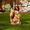 Accent Plus Solar-Powered Light-Up Squirrel Statue