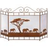 Accent Plus Elephants on the Savannah Fireplace Screen