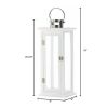 Accent Plus White Wood Candle Lantern - 20.5 inches