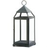 Accent Plus Brushed Silver Modern Candle Lantern - 18 inches