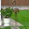 Accent Plus Cast Iron Flamingo Yard Art Pair