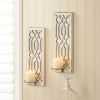 Accent Plus Deco Mirrored Wall Sconce Set