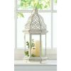 Accent Plus Vintage-Look White Candle Lantern - 16 inches