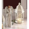 Accent Plus Vintage-Look White Candle Lantern - 16 inches