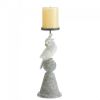 Accent Plus White Cockatoo Candle Holder - 12 inches