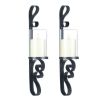 Accent Plus Scrolled Iron Candle Sconce Pair