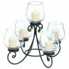 Accent Plus 5-Candle Black Iron Centerpiece