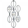 Accent Plus Abstract Iron Triple Candle Wall Sconce