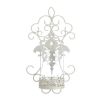 Accent Plus Romantic Ivory Scrolled Iron Wall Sconce