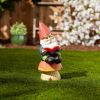 Accent Plus Reading Gnome Solar Statue