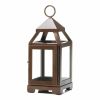 Accent Plus Contemporary Copper Candle Lantern - 9 inches