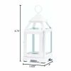 Accent Plus Contemporary White Candle Lantern - 9 inches