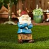 Accent Plus Keep Off Grass Grumpy Garden Gnome