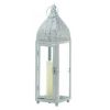 Accent Plus Silver Moroccan-Style Candle Lantern - 15 inches