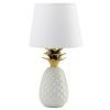 Accent Plus White Pineapple Lamp with Gold Leaves