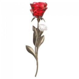 Accent Plus Romantic Red Rose Wall Sconce - Single