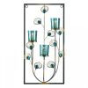 Accent Plus Peacock Rectangular Wall Sconce - Three Candles