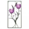 Accent Plus Purple Flower Rectangular Wall Sconce - Two Candles