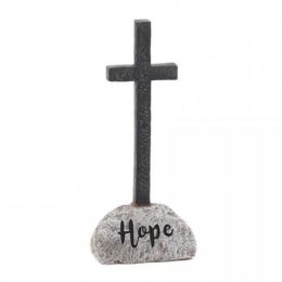 Accent Plus Stone and Cross Figurine - Hope