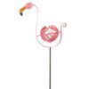 Accent Plus Twirling Metal Pink Flamingo Garden Stake