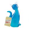 Accent Plus Art Glass Figurine - Blue Cat