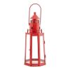 Gallery of Light Metal Lighthouse Candle Lantern - Red