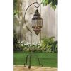 Accent Plus Moroccan Iron Candle Lantern with Stand