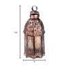 Accent Plus Lacy Cutout Copper-Tone Candle Lantern - 9.5 inches