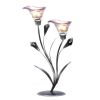 Accent Plus Two-Blossom Calla Lily Candle Holder