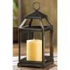 Accent Plus Brushed Silver Candle Lantern - 12 inches