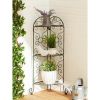 Summerfield Terrace Verdigris Three-Shelf Corner Plant/Display Stand