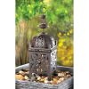 Accent Plus Ornate Black Cutout Candle Lantern - 11.5 inches