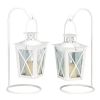 Accent Plus Mini Railroad-Style Candle Lantern Pair