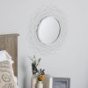 Accent Plus Metal Geometric Wall Mirror - White