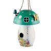 Accent Plus Whimsical Green Mushroom Birdhouse