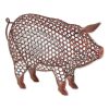 Accent Plus Open Geometric Frame Metal Pig Sculpture