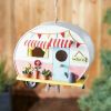 Accent Plus Pink and White Camper Birdhouse