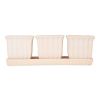 Accent Plus Ceramic Mini Planter Set - Ivory Square