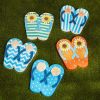 Accent Plus Cement Flip Flops Stepping Stone - Sunflower Stripe